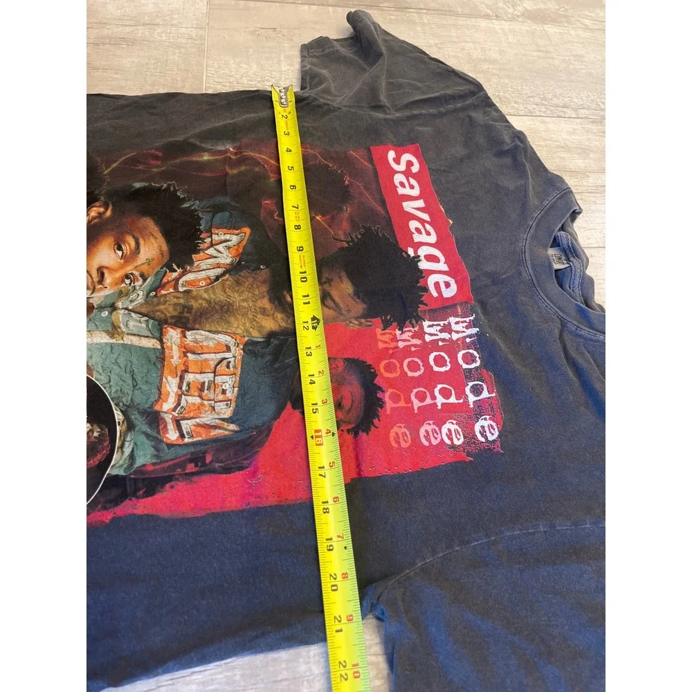 21 Savage Savage Mode Rap Hip Hop Graphic‎ T Shirt Mens L Comfort Colors